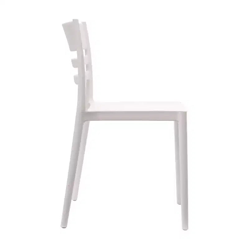 Flash Furniture Bridgeport Set di 2 Sedie da Patio Impilabili per Interni-Esterni con Schienale a Doghe, Sedia Commerciale in Resina per Tutte le Stagioni