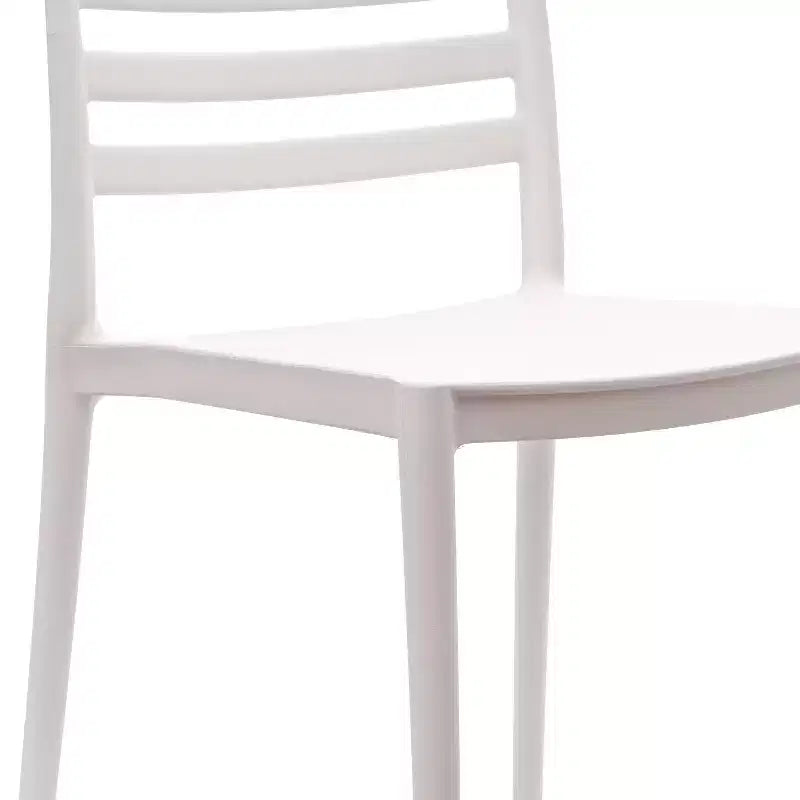 Flash Furniture Bridgeport Set di 2 Sedie da Patio Impilabili per Interni-Esterni con Schienale a Doghe, Sedia Commerciale in Resina per Tutte le Stagioni