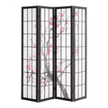 VEVOR Room Divider, 4 Panel Japanese Room Divider Screen, Wood Folding Privacy Screen Indoor, Partition Portable Decoration Dividers Brown+White