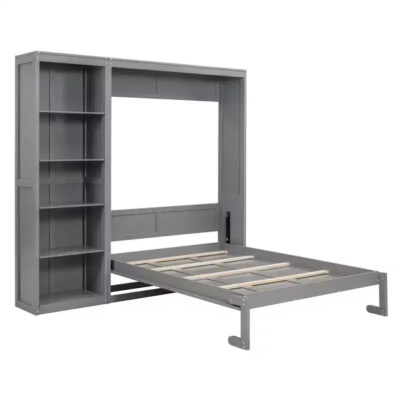 Letto a muro Whisen Murphy Bed con ripiani