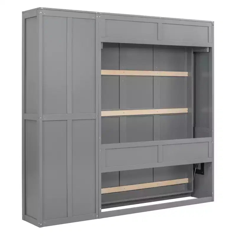 Letto a muro Whisen Murphy Bed con ripiani