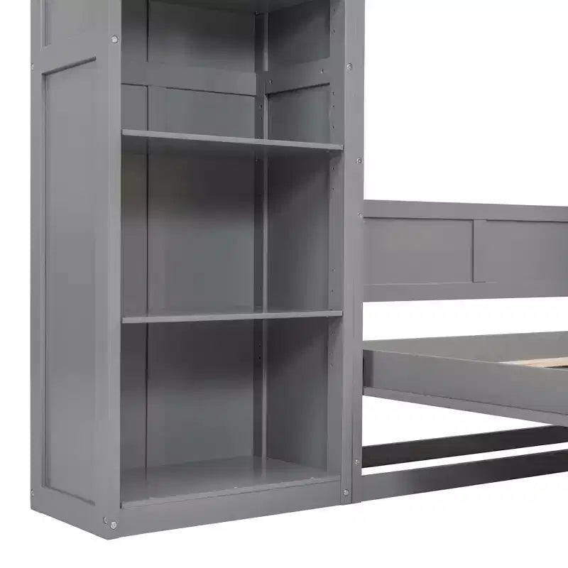 Letto a muro Whisen Murphy Bed con ripiani