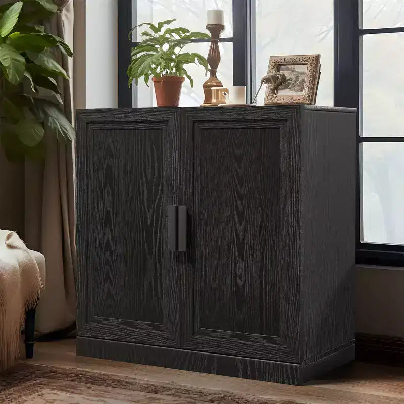 Solid Wood Stackable Cabinet&Sideboard with Adjustable Shelves