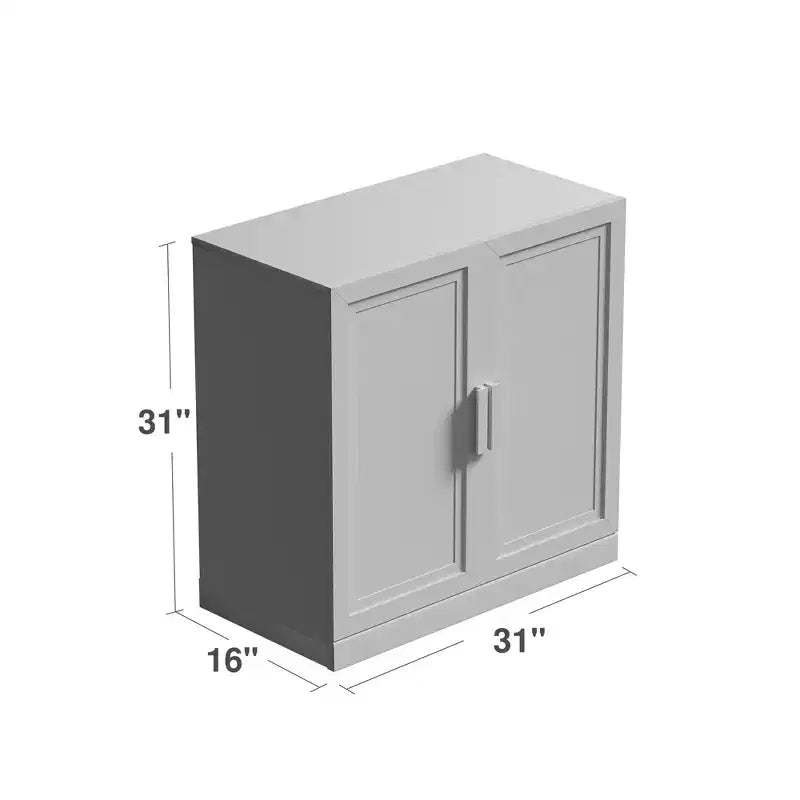 Solid Wood Stackable Cabinet&Sideboard with Adjustable Shelves