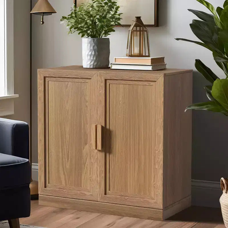 Solid Wood Stackable Cabinet&Sideboard with Adjustable Shelves