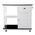 Muxlow Rolling Kitchen Island with Storage - White - SEI