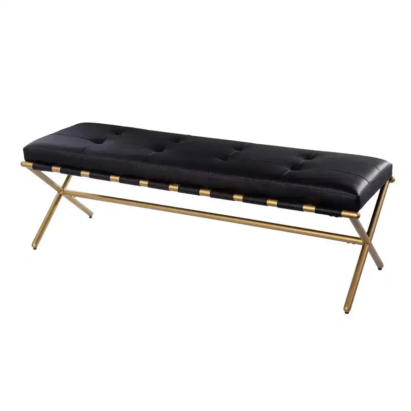 Clairvoix Upholstered Entryway Bench - Black - SEI