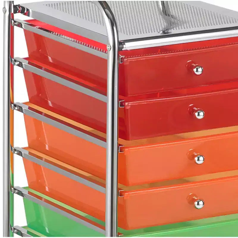 Carrello multiuso portaoggetti mobile con 20 cassetti ECR4Kids, organizer per hobby creativi