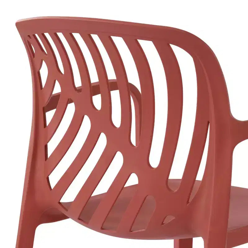WestinTrends Playa, set da pranzo da esterni di 5 pezzi con tavolo quadrato in resina e moderne sedie impilabili