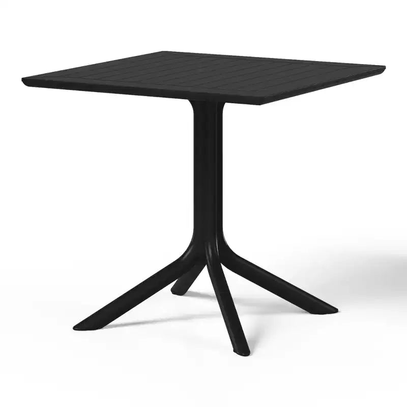 WestinTrends Playa, Set da Pranzo da Esterno in Resina a 5 Pezzi con Tavolo Quadrato e Sedie da Giardino Impilabili