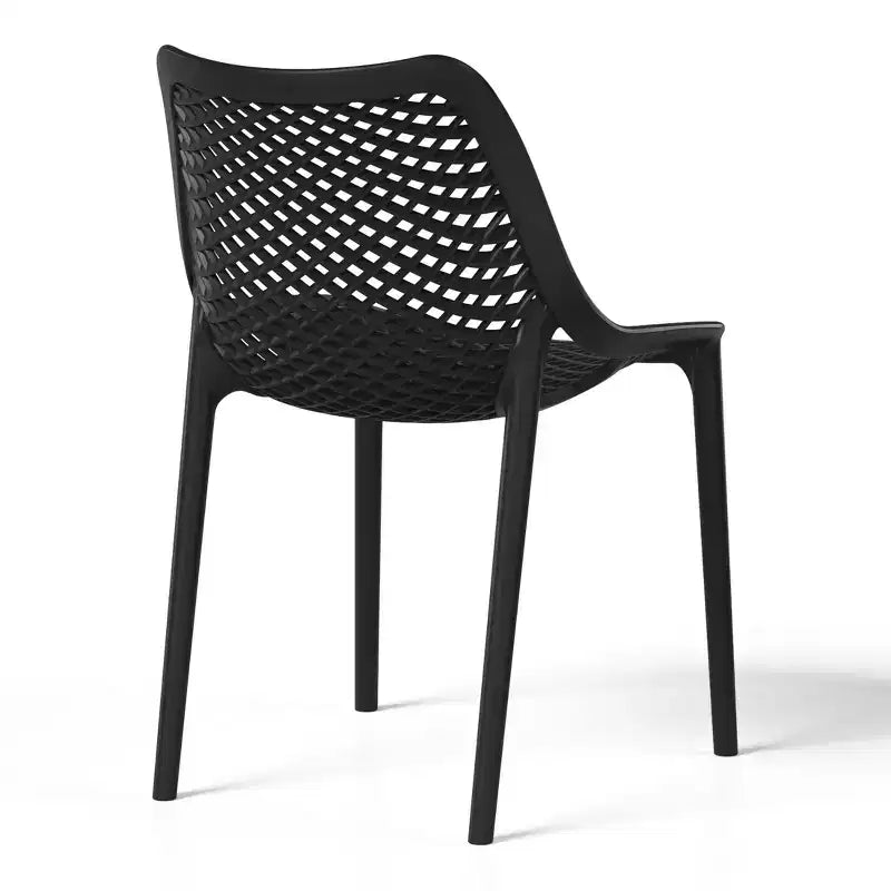 Set da tavolo da pranzo rotondo moderno a 5 pezzi WestinTrends Playa con sedie da pranzo impilabili per patio