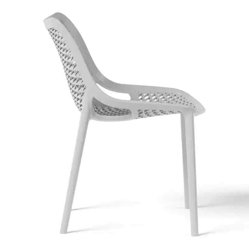 Set da tavolo da pranzo rotondo moderno a 5 pezzi WestinTrends Playa con sedie da pranzo impilabili per patio