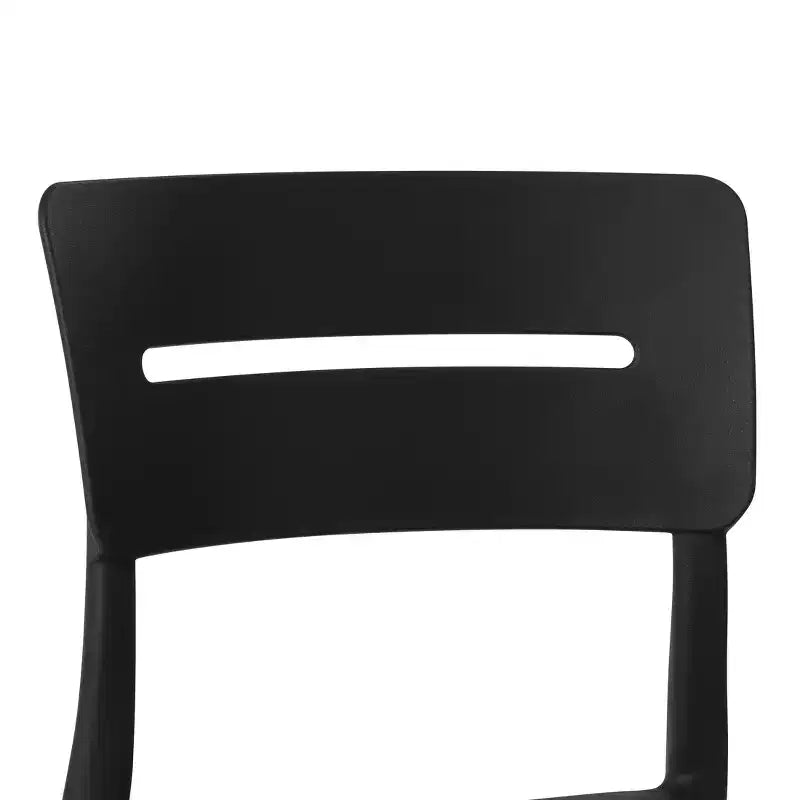 Set da pranzo WestinTrends Playa da 7 pezzi per esterni, tavolo rettangolare in metallo e sedie impilabili per patio