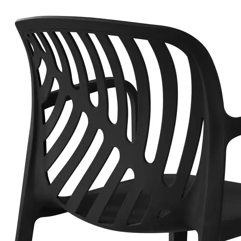 WestinTrends Playa Set da Pranzo da Esterno in Metallo Rettangolare a 7 Pezzi con Sedie da Pranzo da Esterno Impilabili in Resina