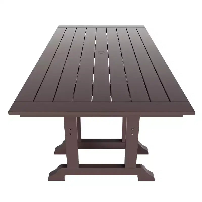 Set da pranzo da esterno WestinTrends Malibu a 7 pezzi in HDPE con tavolo e sedie