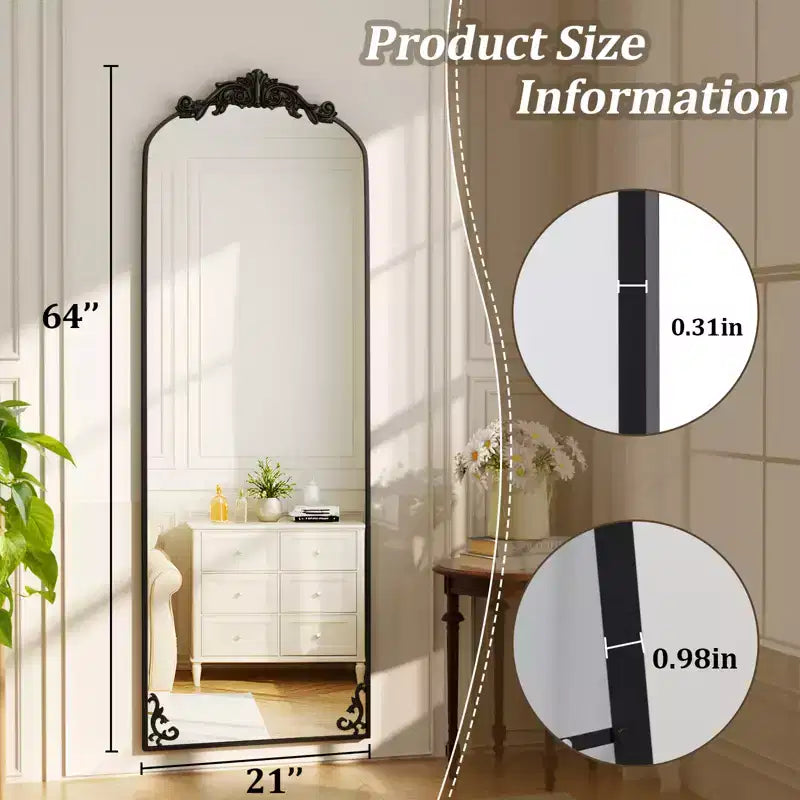 Specchi a figura intera BEATUPEAK Arched Vintage Barocchi