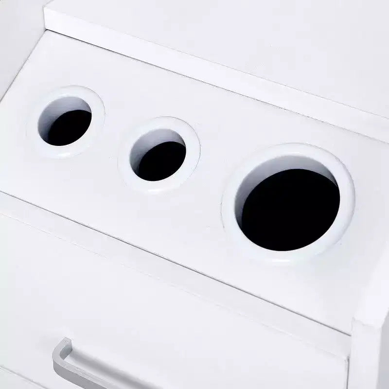 Carrello portaoggetti da salone Karl, per parrucchiere, con portacasco, nero