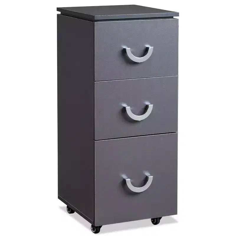 Carrello da salone Karl con ruote, 3 cassetti e porta attrezzi laterali