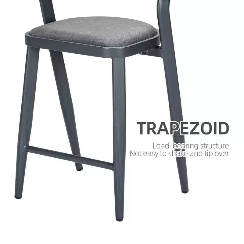 Set di 2 sgabelli da bar da esterno ad altezza bancone, mobili da bar per cucina o esterno adatti a tutte le stagioni
