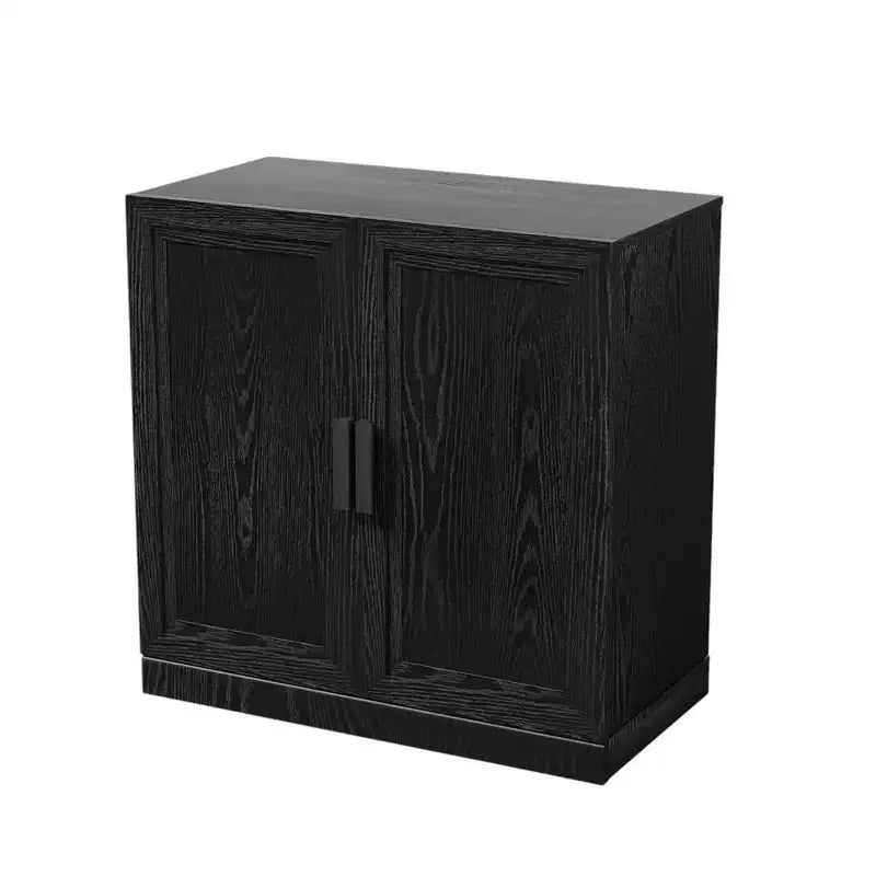 HomeRoots Mobile Contenitore a tre ripiani con anta nera e texture, 31