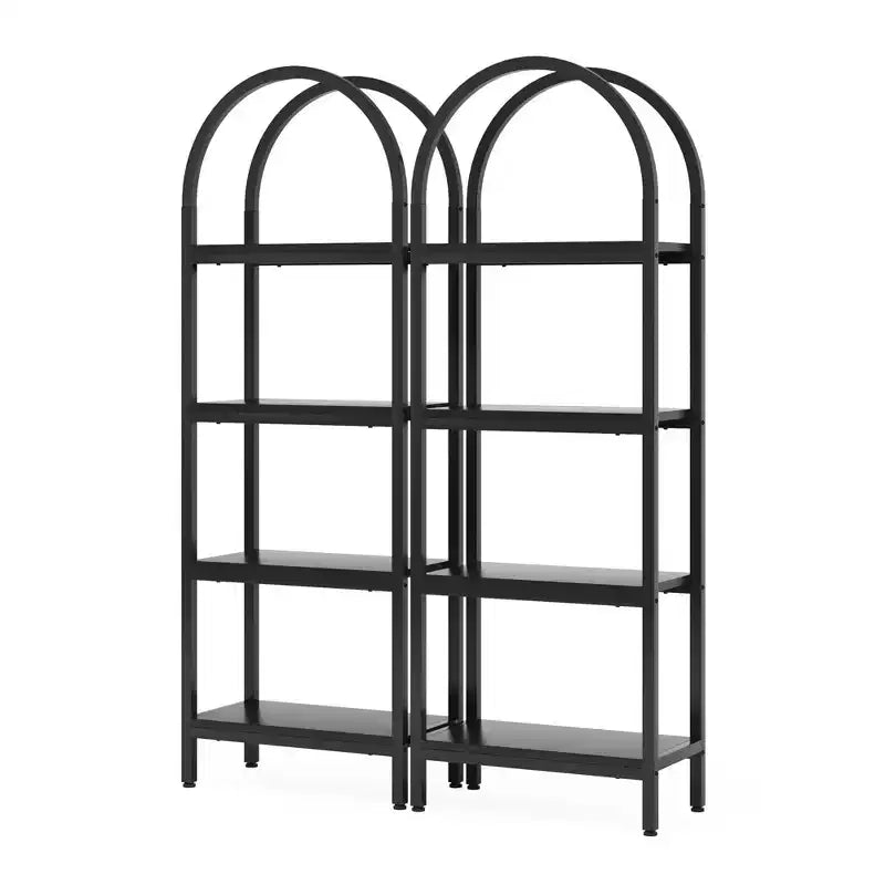 MAYEERTY Libreria a 4 Ripiani Aperta in Legno per Libri Piante Decorazioni e Contenitori