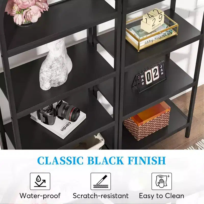 MAYEERTY Libreria a 4 Ripiani Aperta in Legno per Libri Piante Decorazioni e Contenitori