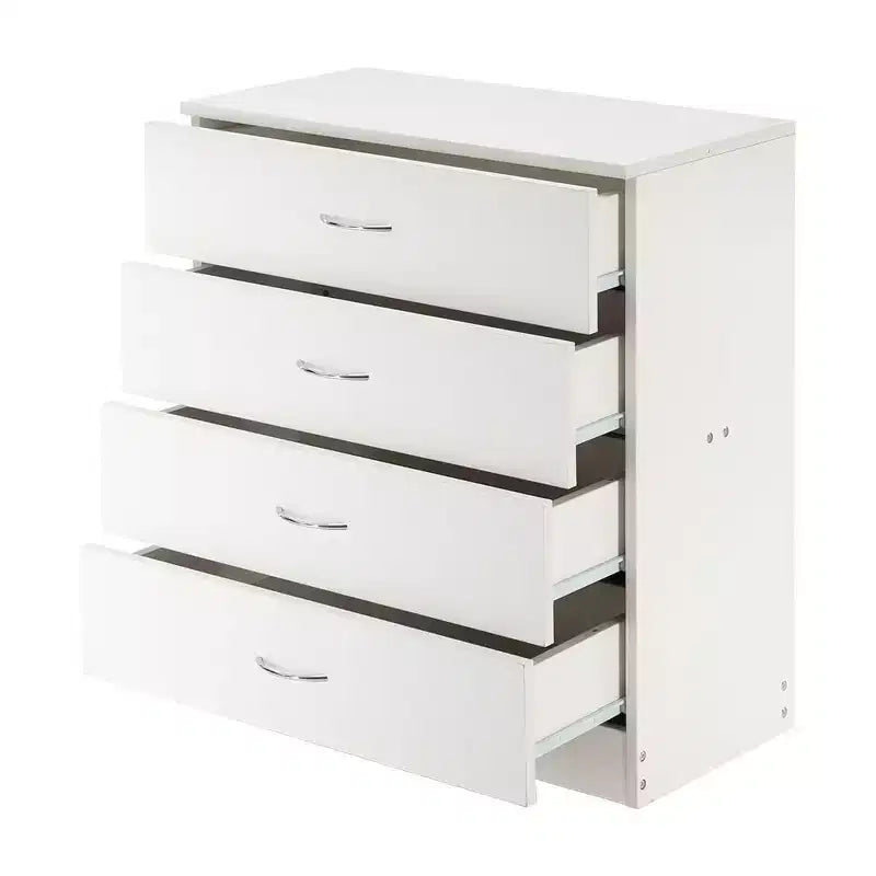 Cassettiera Karl Home a 4 cassetti in truciolato bianco larga 66 cm
