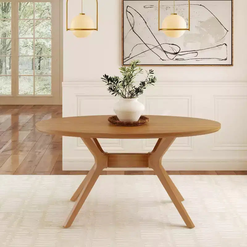 Plank+Beam 62 Verso Tavolo da pranzo ovale per 4 persone, tavolo da cucina in legno massiccio per sala da pranzo