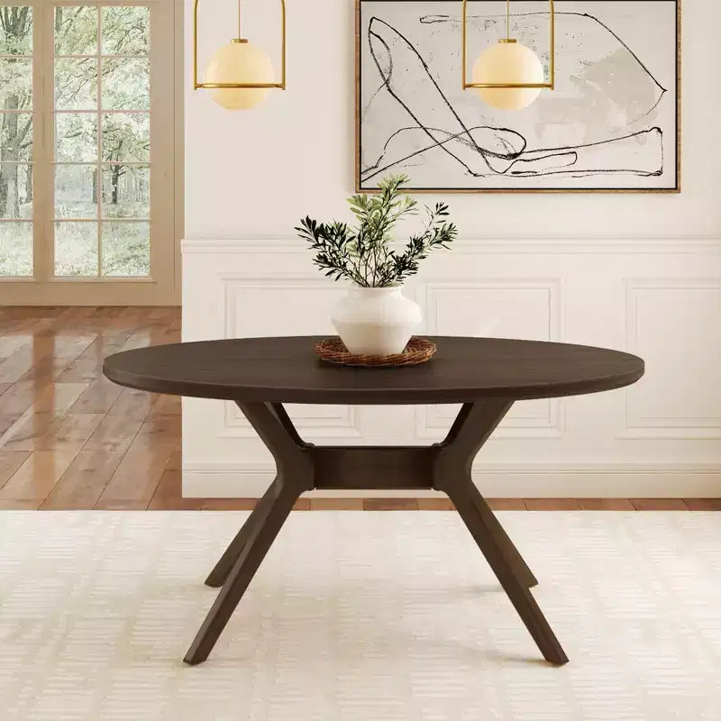 Plank+Beam 62 Verso Tavolo da pranzo ovale per 4 persone, tavolo da cucina in legno massiccio per sala da pranzo