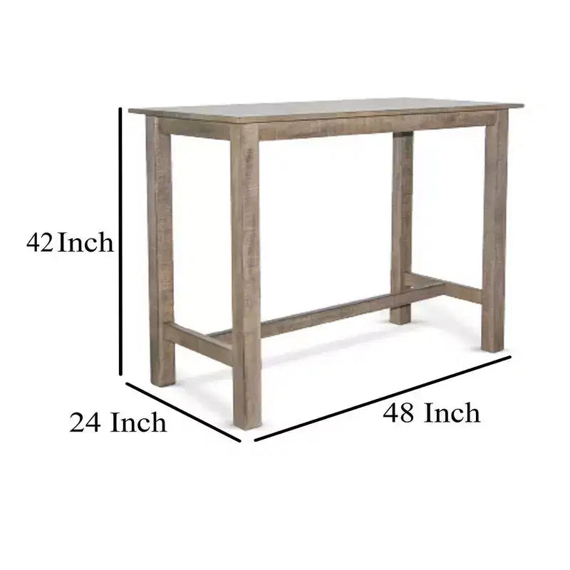 Tavolo da pranzo Royal Hampton altezza bar | piano rettangolare da 48" | Legno di mogano