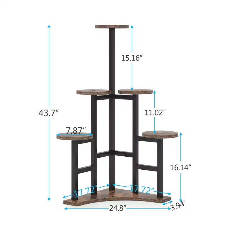 MAYEERTY Portapiante da 110 cm, 6 Ampie Pannelli Rotondi, Design Alto-Basso Che Favorisce la Luce Solare