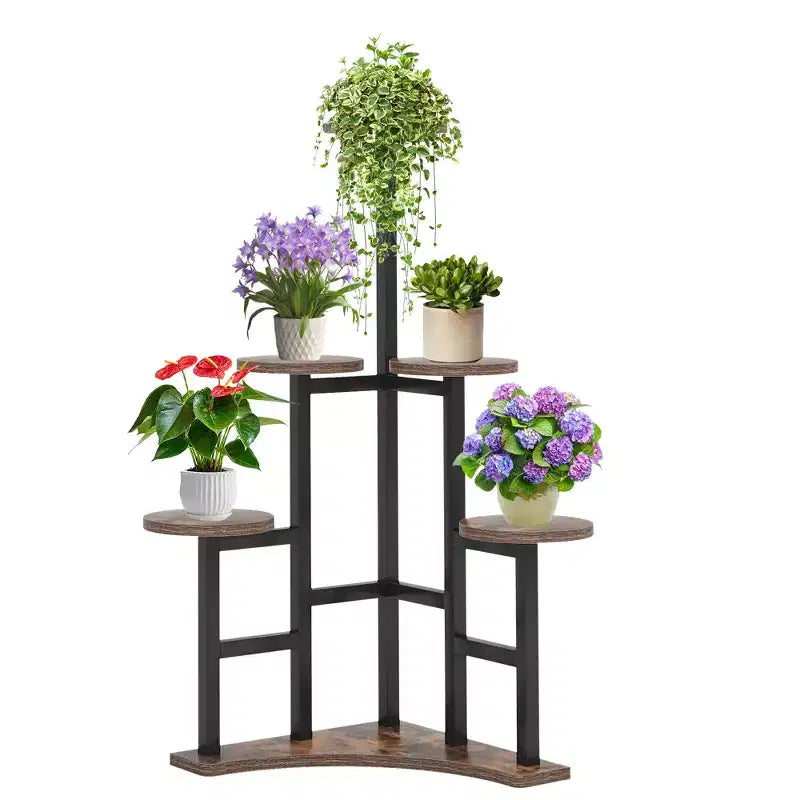 MAYEERTY Portapiante da 110 cm, 6 Ampie Pannelli Rotondi, Design Alto-Basso Che Favorisce la Luce Solare