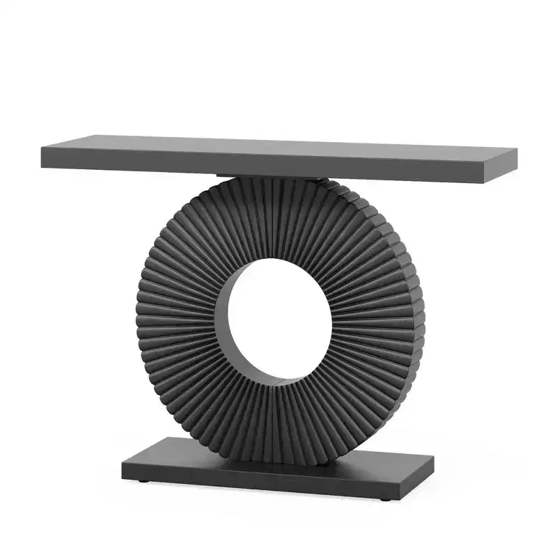 MAYEERTY Stylish Clutter-Free Storage Console Table, Abstract Texture Top Display Table for Collectibles