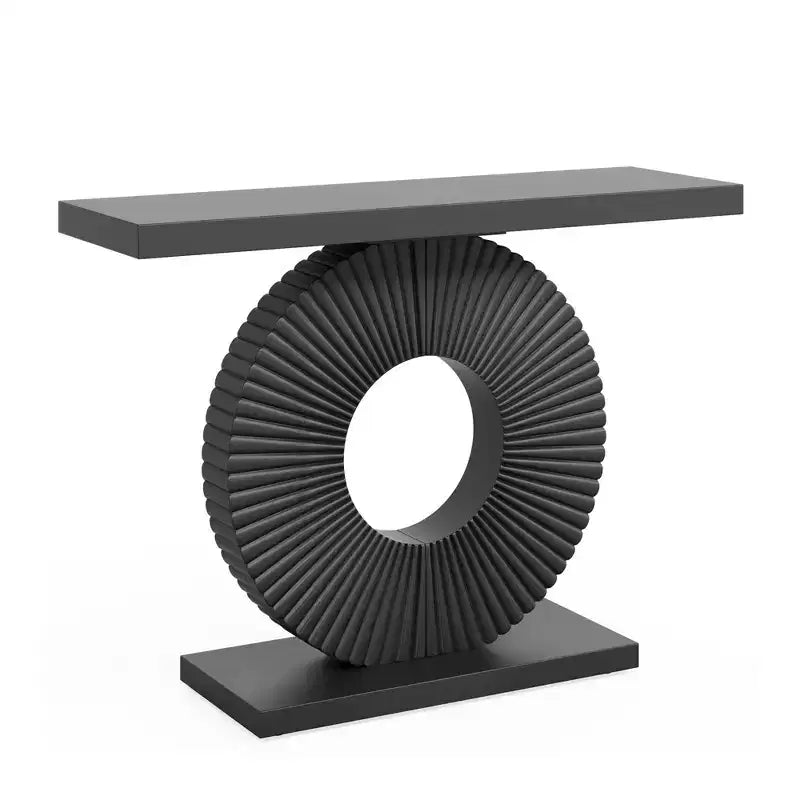 MAYEERTY Stylish Clutter-Free Storage Console Table, Abstract Texture Top Display Table for Collectibles