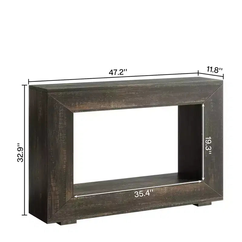 MAYEERTY Tavolo Consolle Rustico con Venature del Legno per Fattoria con Fascino Vintage Semplice