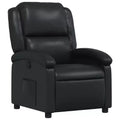 VidaXL Manual Recliner Chair with Adjustable Back/Footrest, Gray Faux Leather Reclining Sofa for Ultimate Comfort