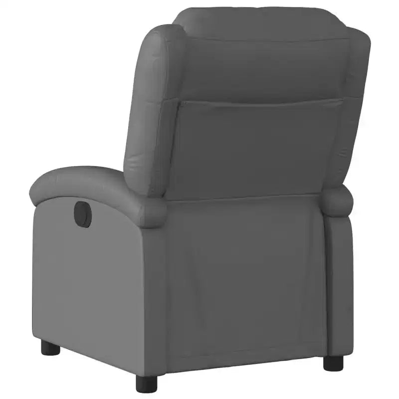 Poltrona reclinabile manuale VidaXL con schienale/poggiapiedi regolabile, divano reclinabile in similpelle grigia per il massimo comfort