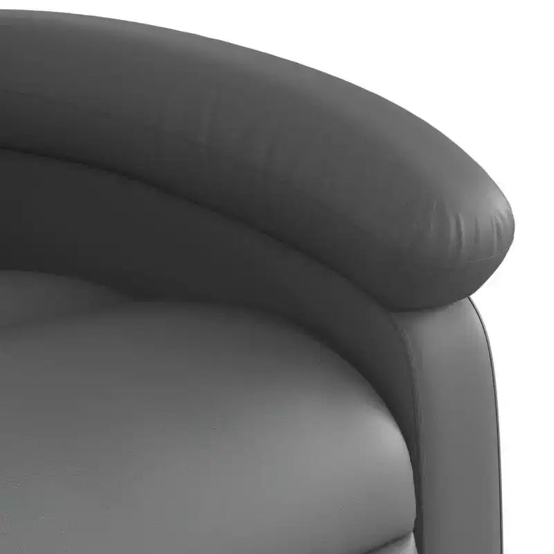 Poltrona reclinabile manuale VidaXL con schienale/poggiapiedi regolabile, divano reclinabile in similpelle grigia per il massimo comfort