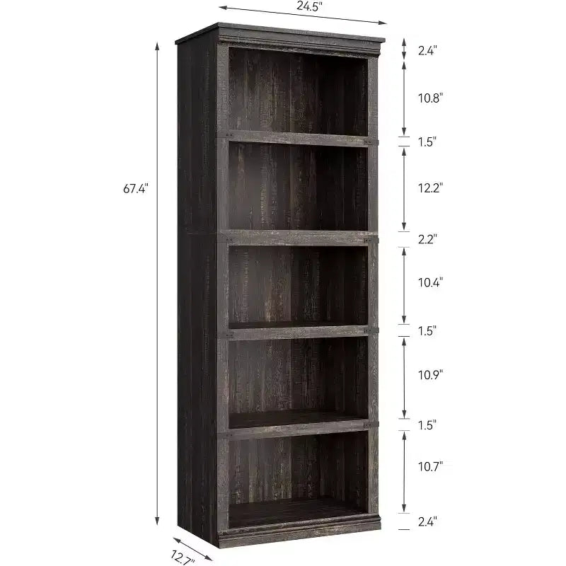 Libreria a 3 Ripiani, Scaffale in Legno Autoportante, Organizzatore Espositivo, per Libri e Oggetti Decorativi