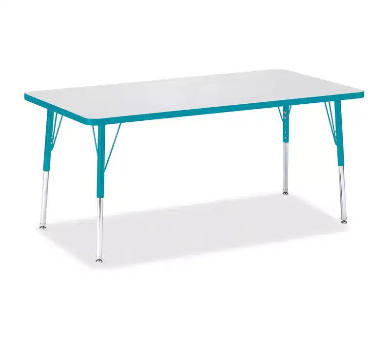 Jonti-Craft Berries Adult Height Color Edge Rectangle Table 30 x 60 in Blue