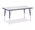 Jonti-Craft Berries Elementary Height Color Top Rectangle Table (24 x 36) in Blue