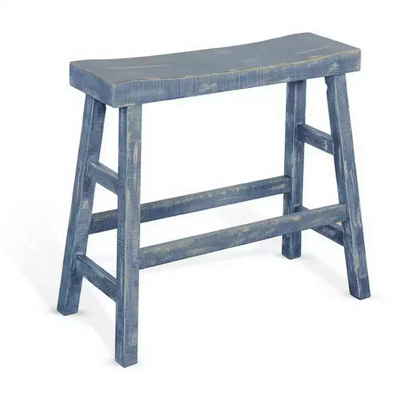 Royal Hampton 33 Panchina Alta da Bar | Gambe a Cavalletto con Poggiapiedi | Legno di Mogano