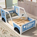 Okak Letto con Rotelle in Legno, Design Classico a Forma di Macchina, con Spondine di Sicurezza per Bambini, Struttura Robusta Senza Rumore, Montaggio Facile, Bianco