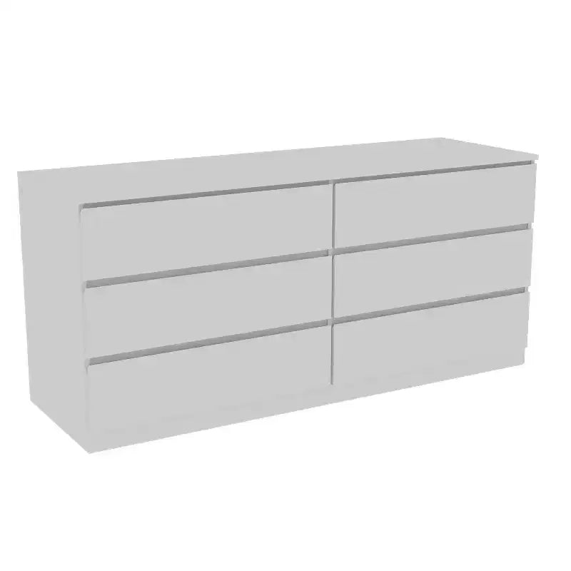 Comò/Comodino Okak moderno ed elegante con 6 doppi cassetti, ampio contenitore per soggiorno, corridoio, ingresso