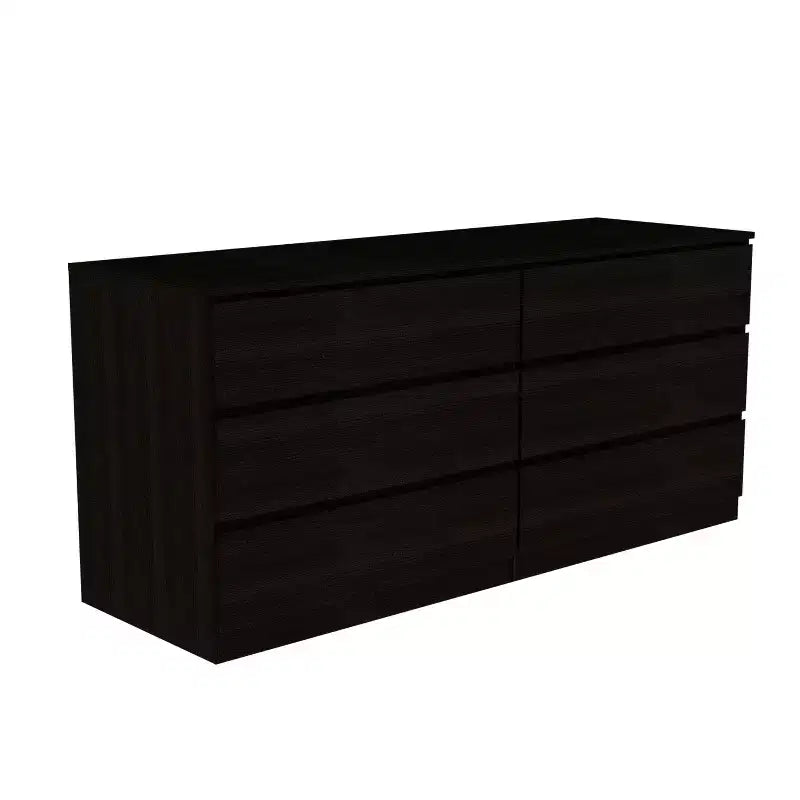 Comò/Comodino Okak moderno ed elegante con 6 doppi cassetti, ampio contenitore per soggiorno, corridoio, ingresso