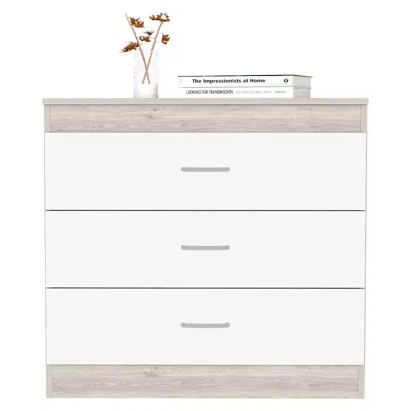 Comò alto moderno minimalista Okak a 5 cassetti con maniglie in metallo e cassetto superiore con chiusura, cassettiera per camera da letto, ingresso