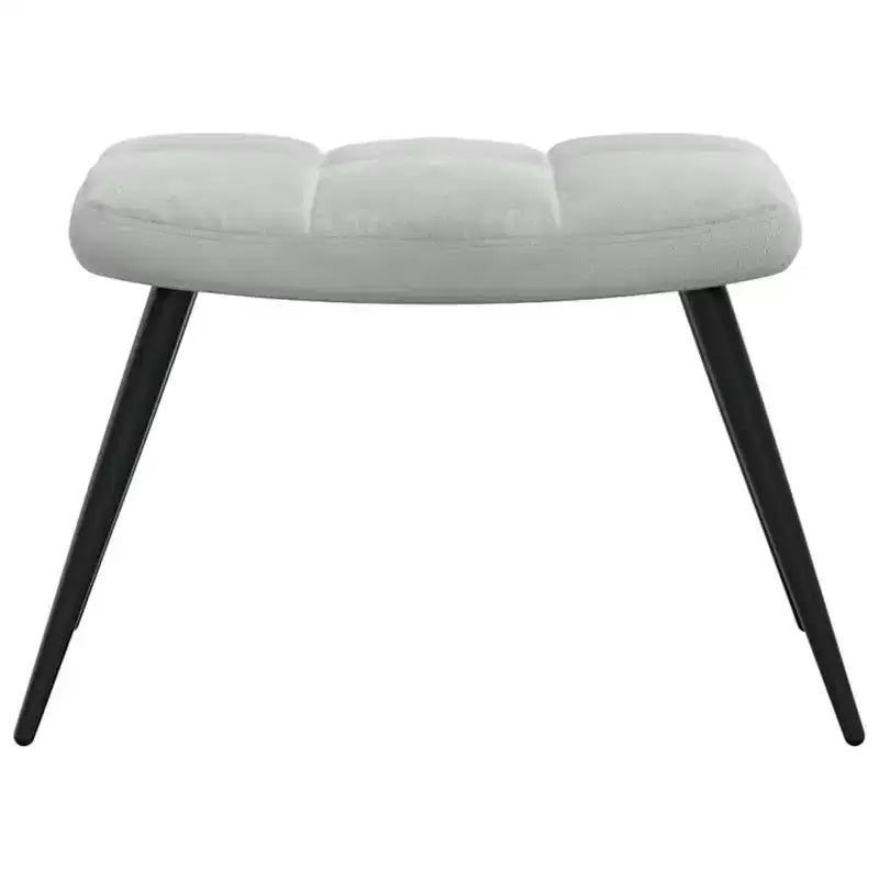 vidaXL Sedia Relax con Sgabello Poggiapiedi Medio in Velluto Grigio Chiaro