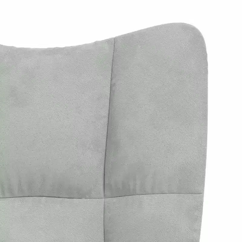 vidaXL Sedia Relax con Sgabello Poggiapiedi Medio in Velluto Grigio Chiaro