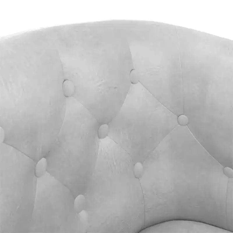 vidaXL Elegante Poltrona a Vasca - Singola, Similpelle Argento, Gommapiuma, Legno di Pino e Compensato per Salotto o Ufficio