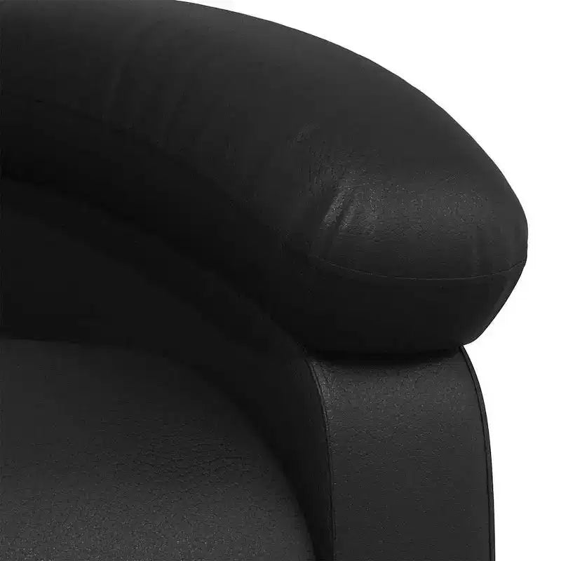 vidaXL Poltrona reclinabile massaggiante, schienale/poggiapiedi regolabili - Nero
